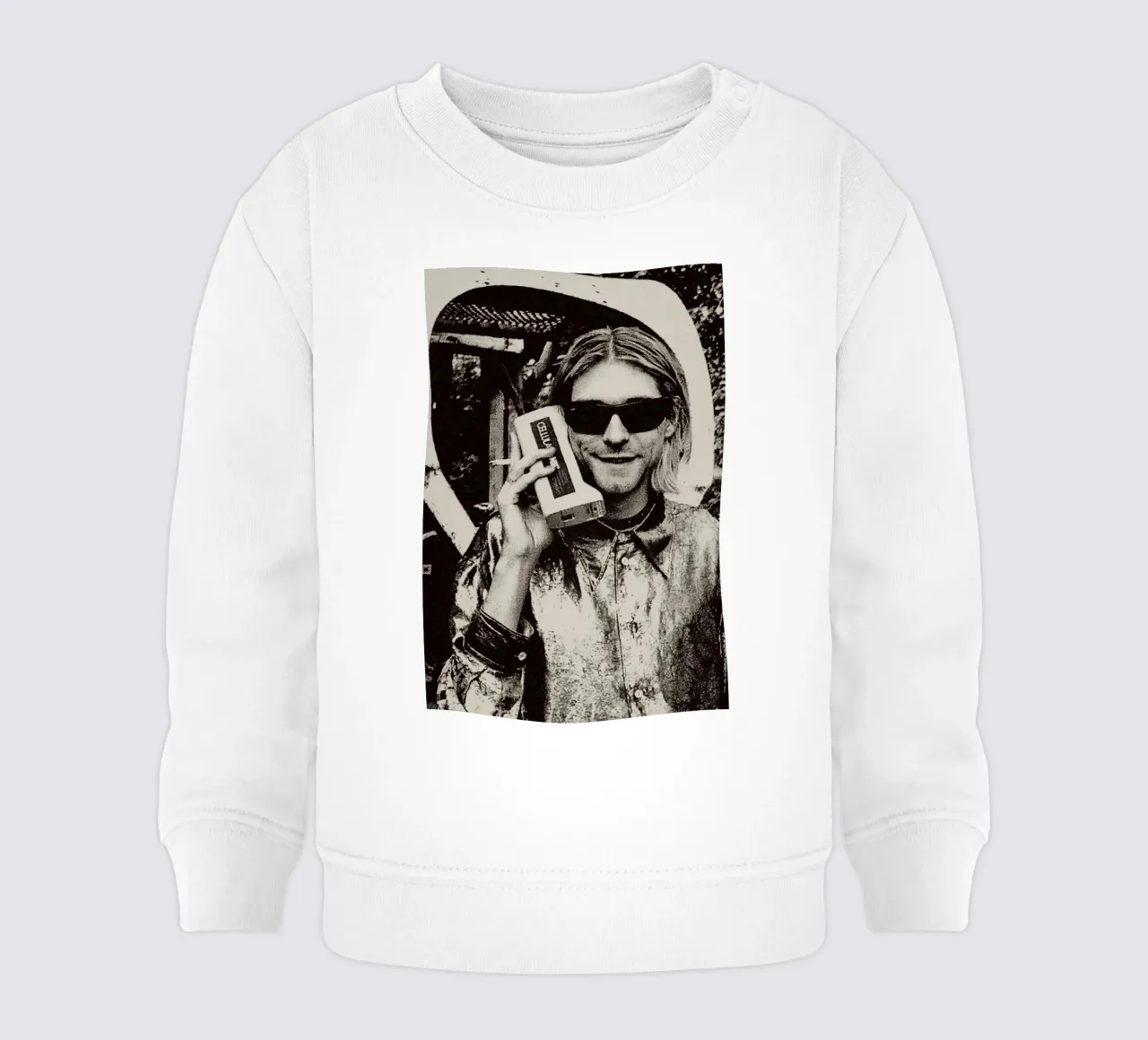 Vintage Kurt CObain Calling felpa neonato da Has Fab