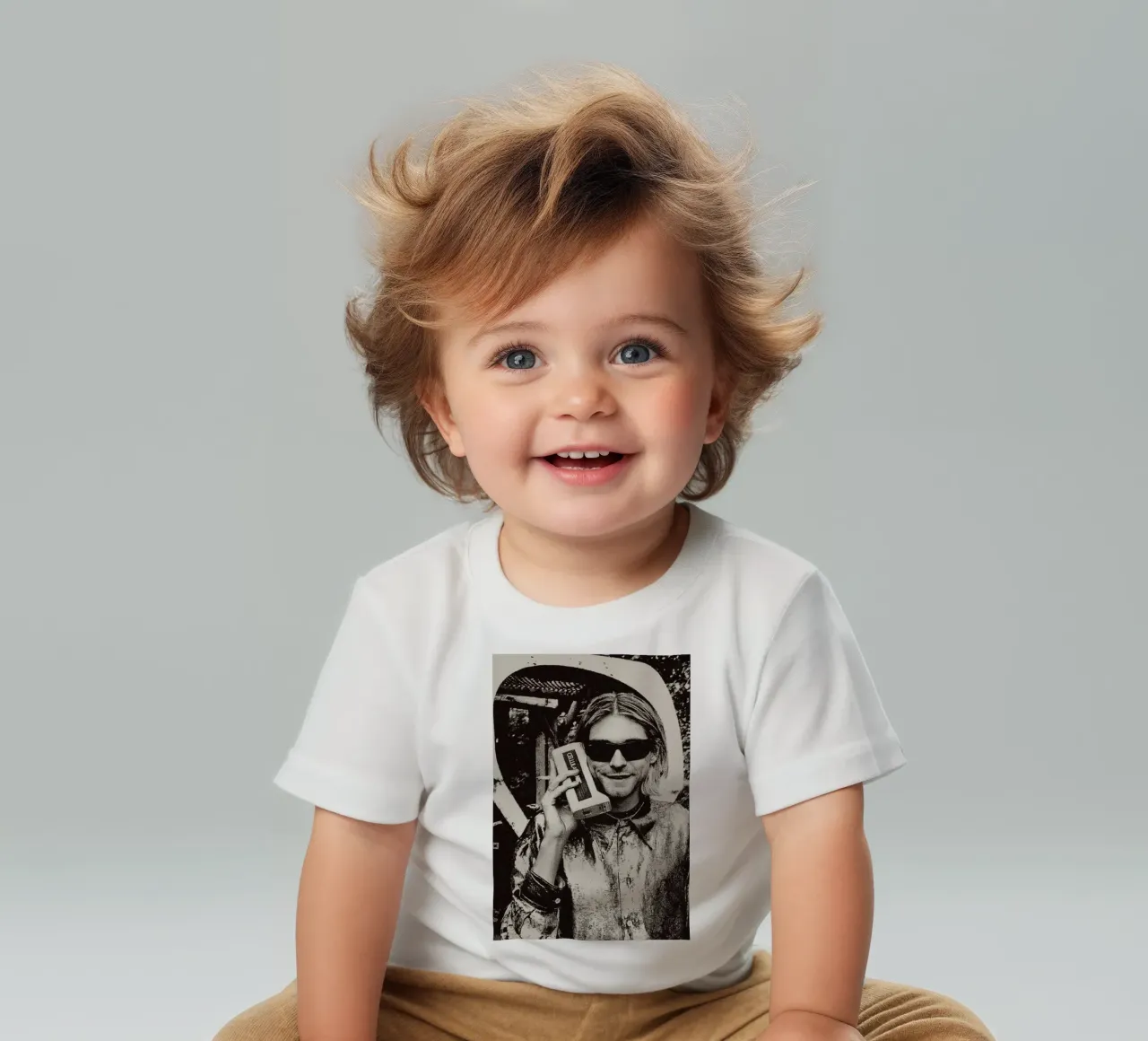 Vintage Kurt CObain Calling maglietta neonato da Has Fab