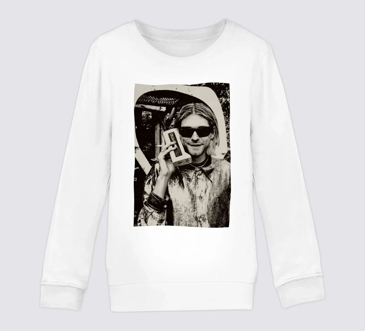 Vintage Kurt CObain Calling felpa bambino da Has Fab
