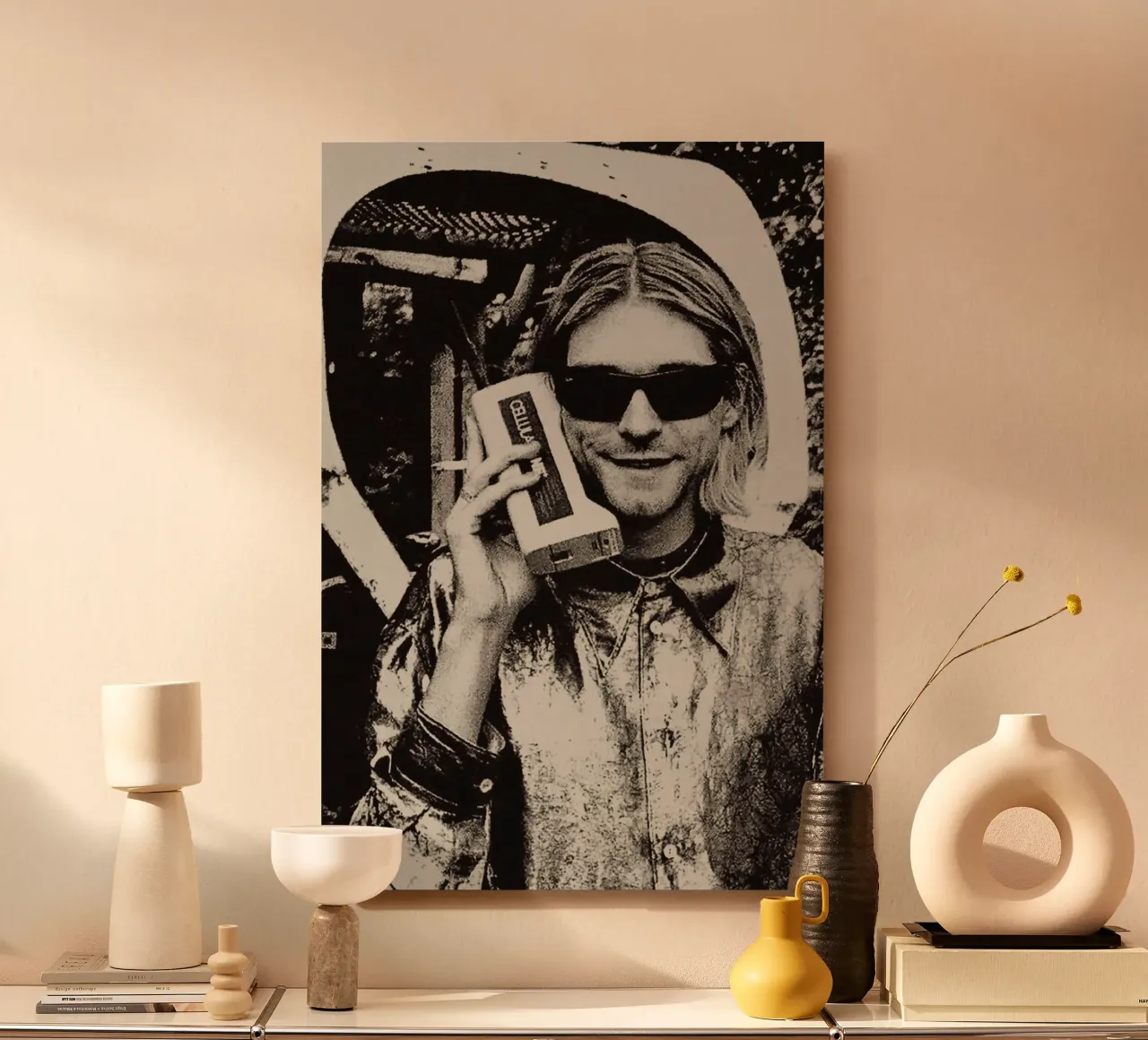 Vintage Kurt CObain Calling alluminio dibond da Has Fab