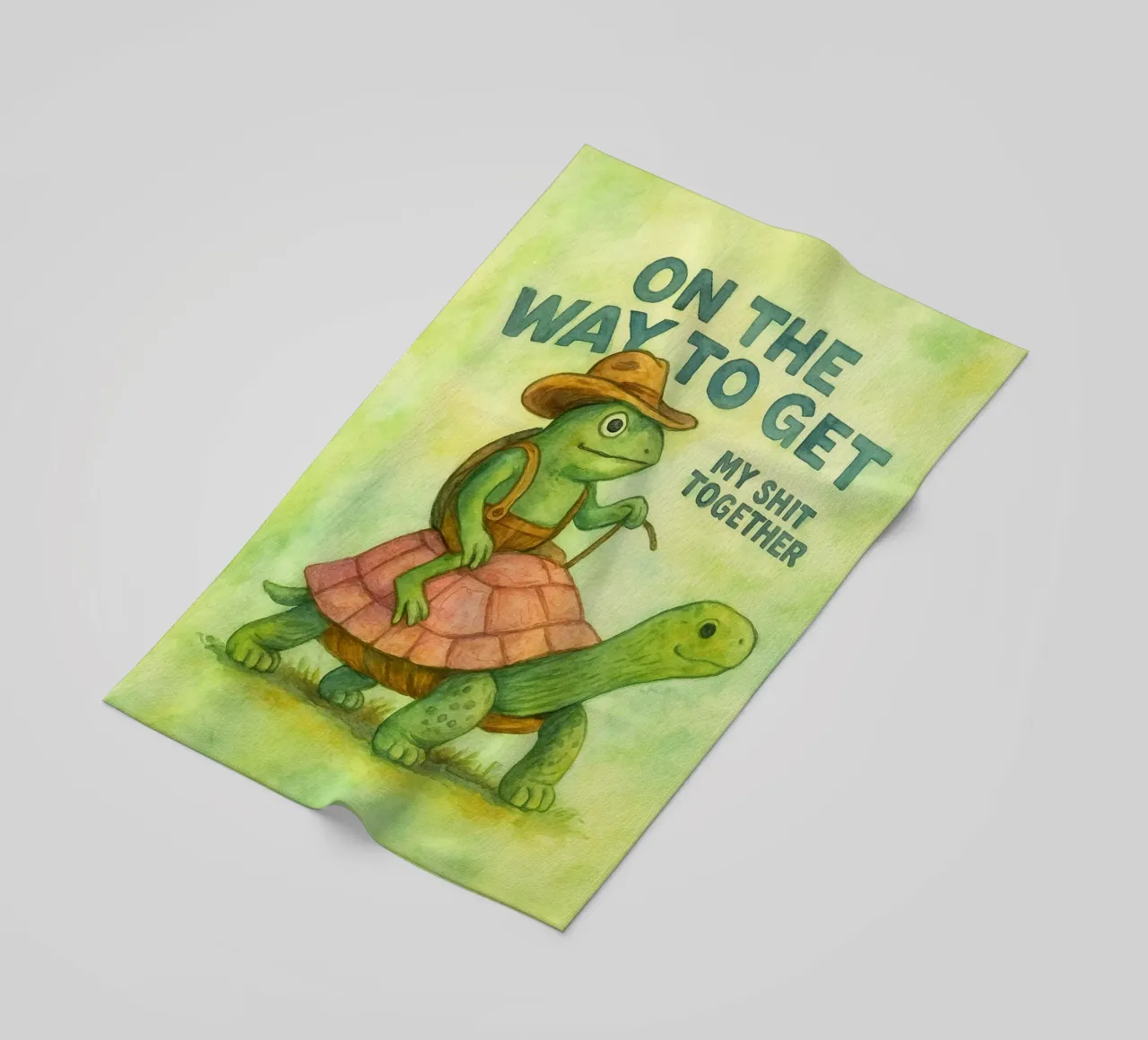 Funny Cowboy Frog On the Way to Get My Life Together beach towel by onerules