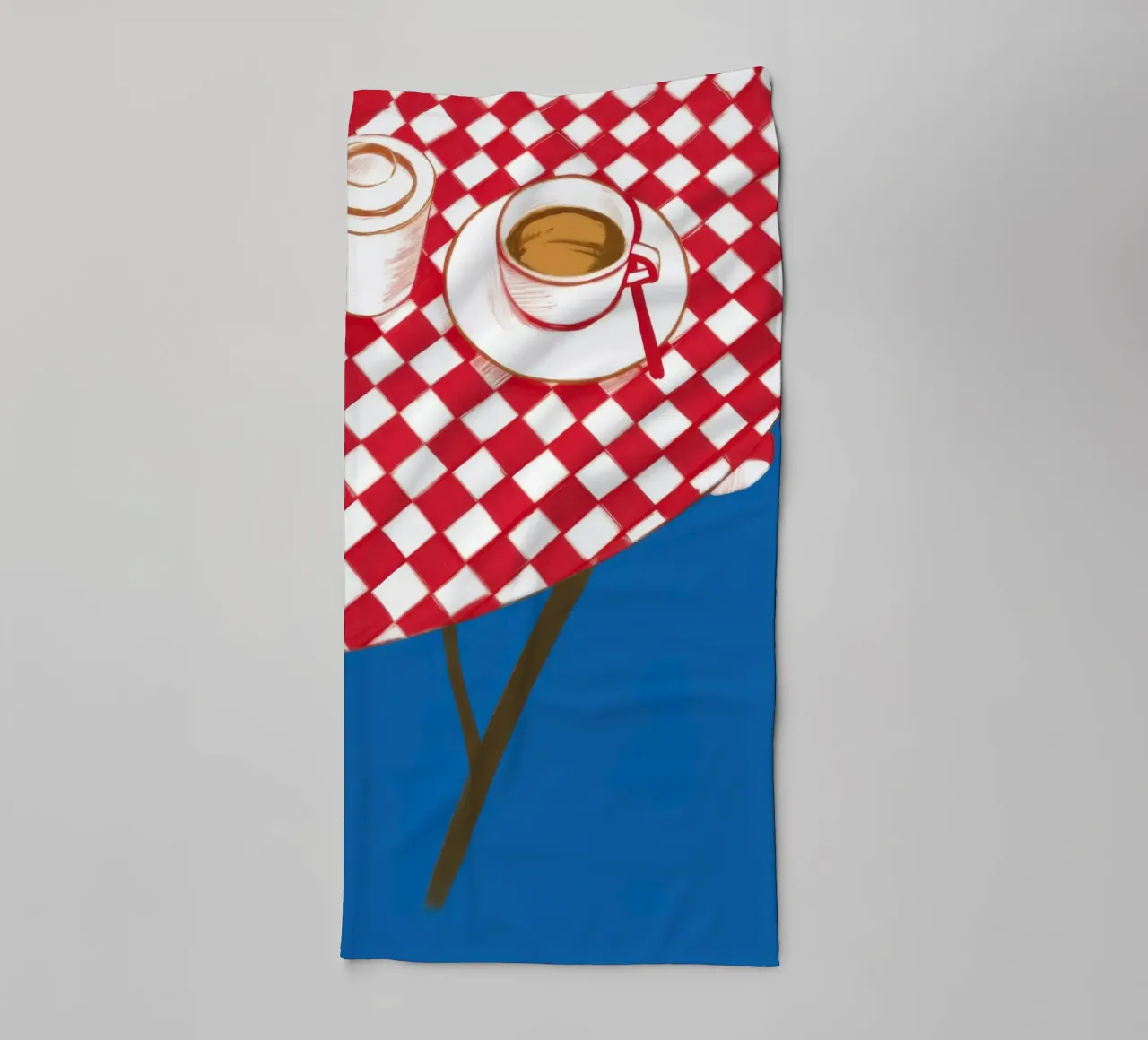 Caffè a scacchi Stillness asciugamano da bagno da Pale Aura