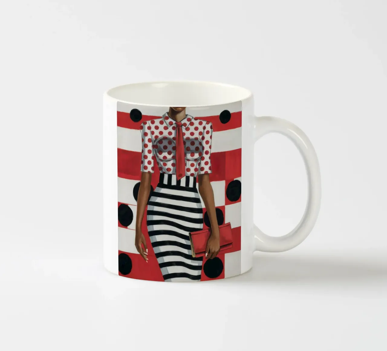 Forma del corpo a strisce tazza in ceramica da Haven Fantasy