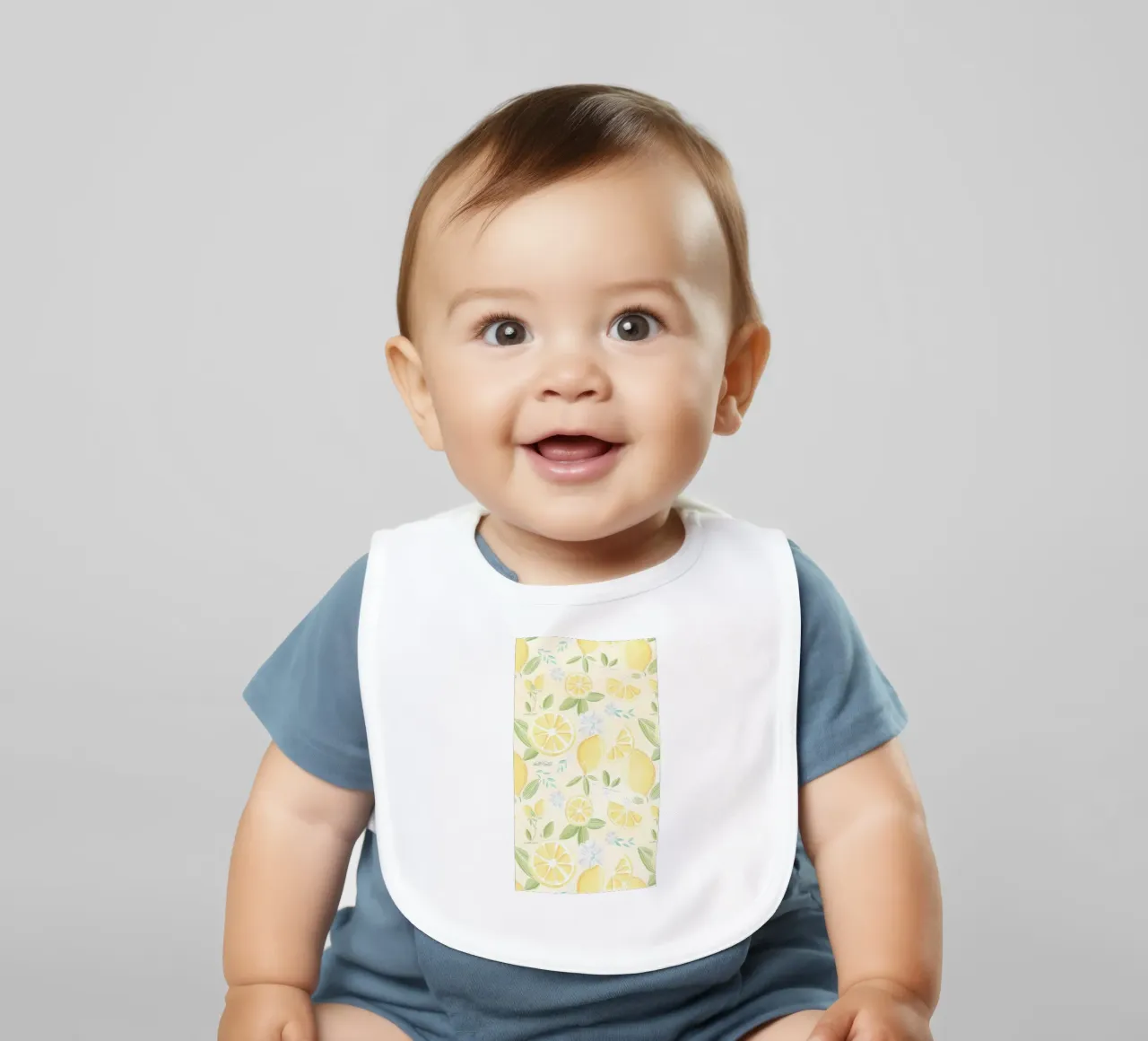 Lemon baby bib by kurumacity