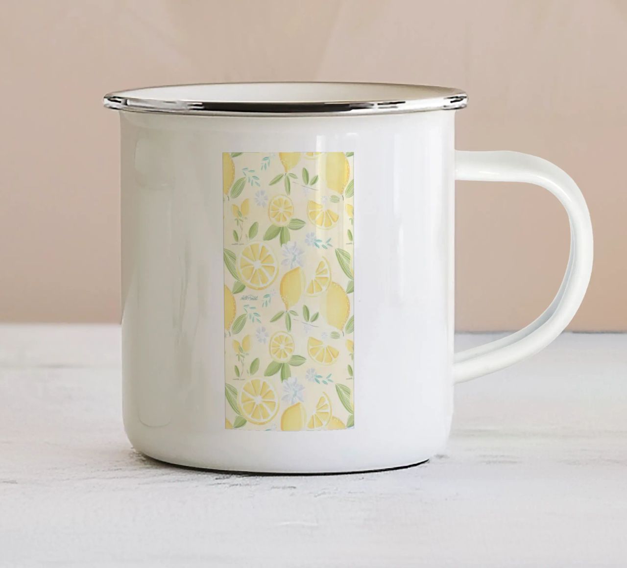 Zitrone Emaille Tasse von kurumacity