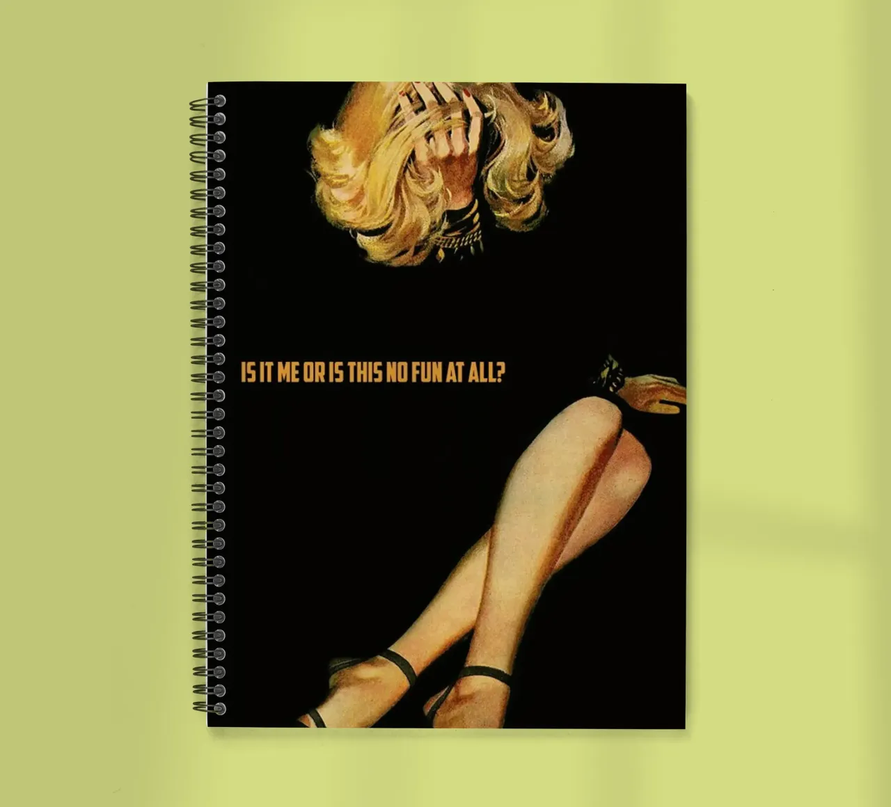 No Fun At All spiral notebook by Gallery Print and Art Limited