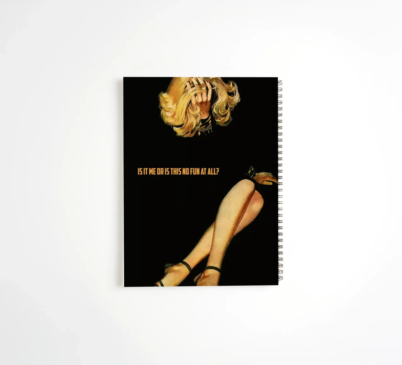 No Fun At All spiral notebook by Gallery Print and Art Limited