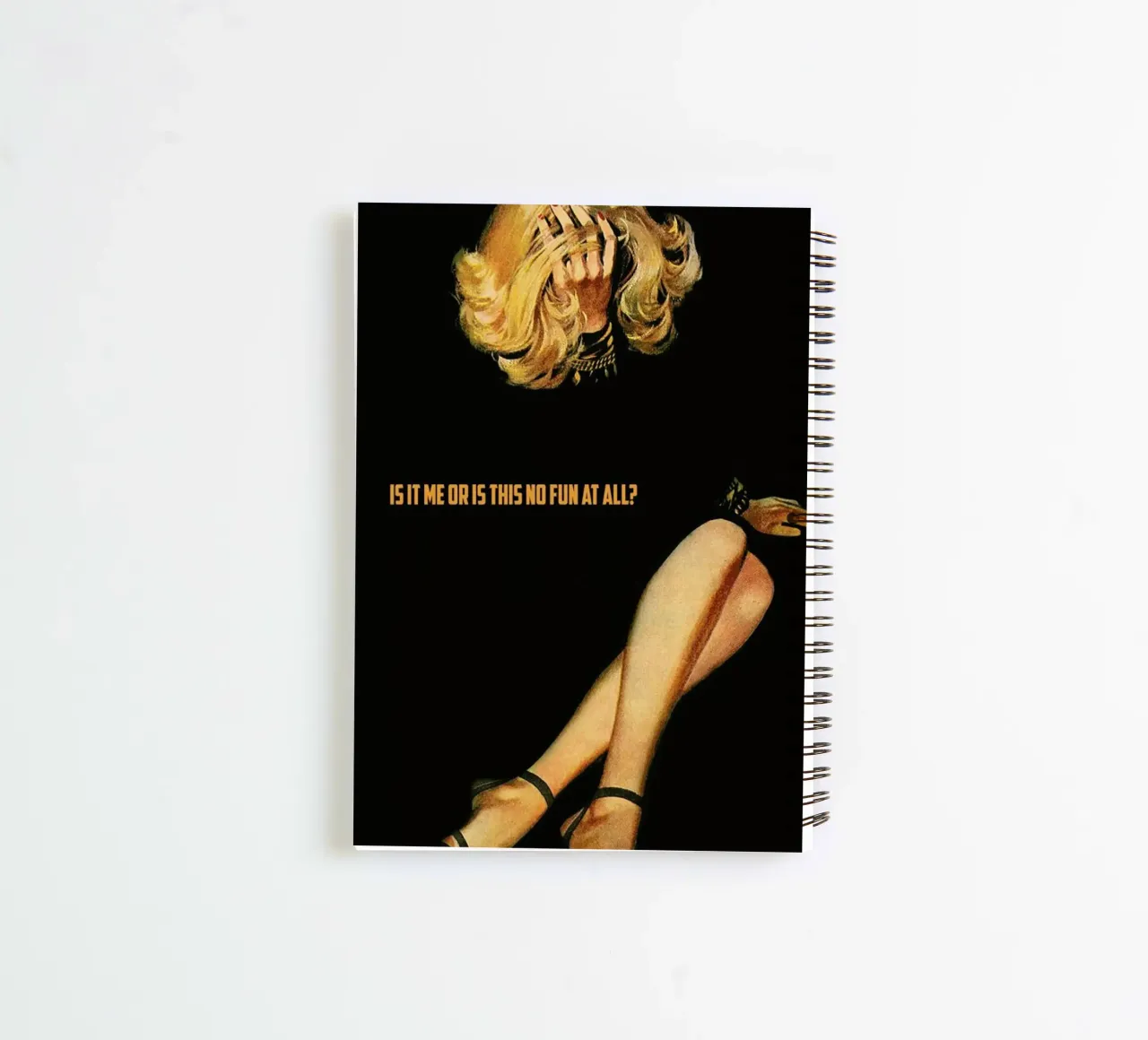 No Fun At All spiral notebook by Gallery Print and Art Limited