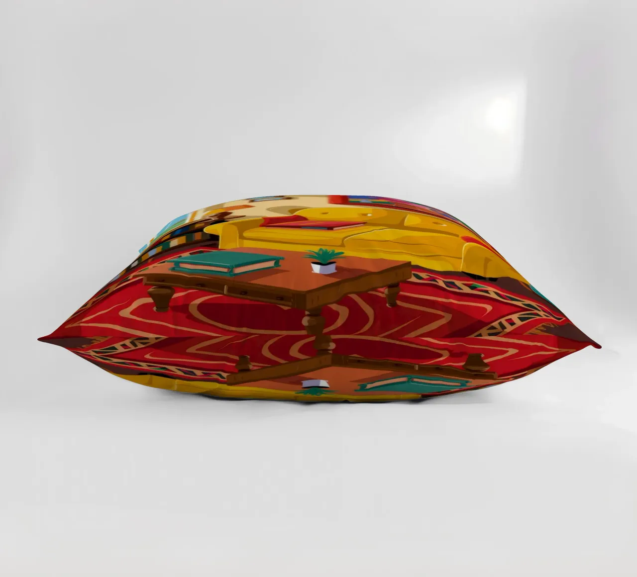 Yellow Sofa Library decorative cushion by Haven Fantasy