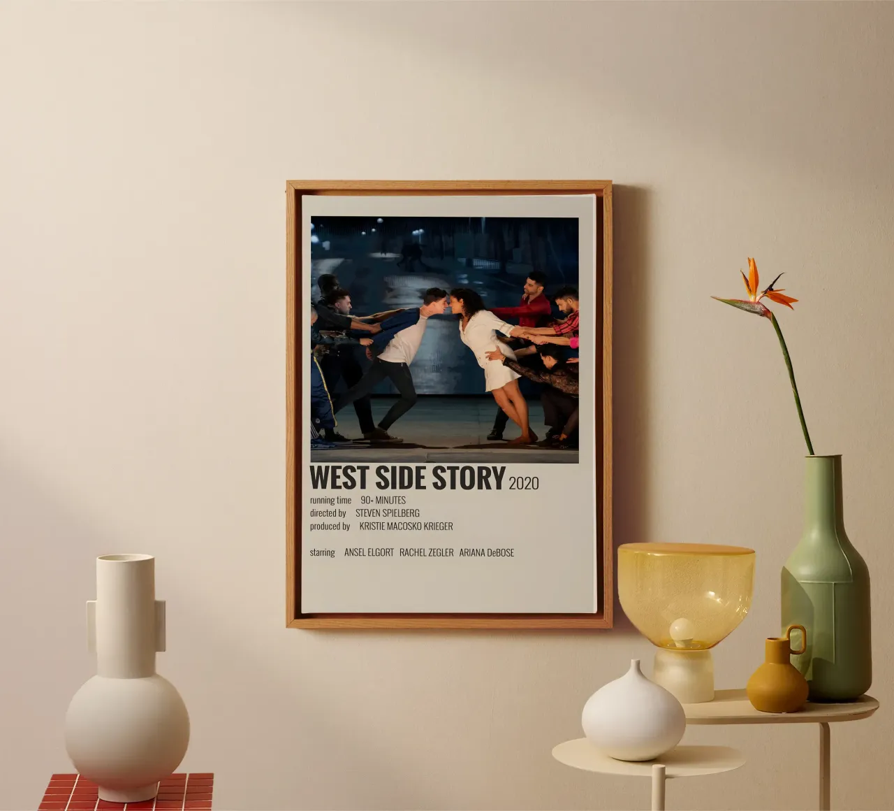 WEST SIDE STORY 2020 canvas met Baklijst van MVFminimalist