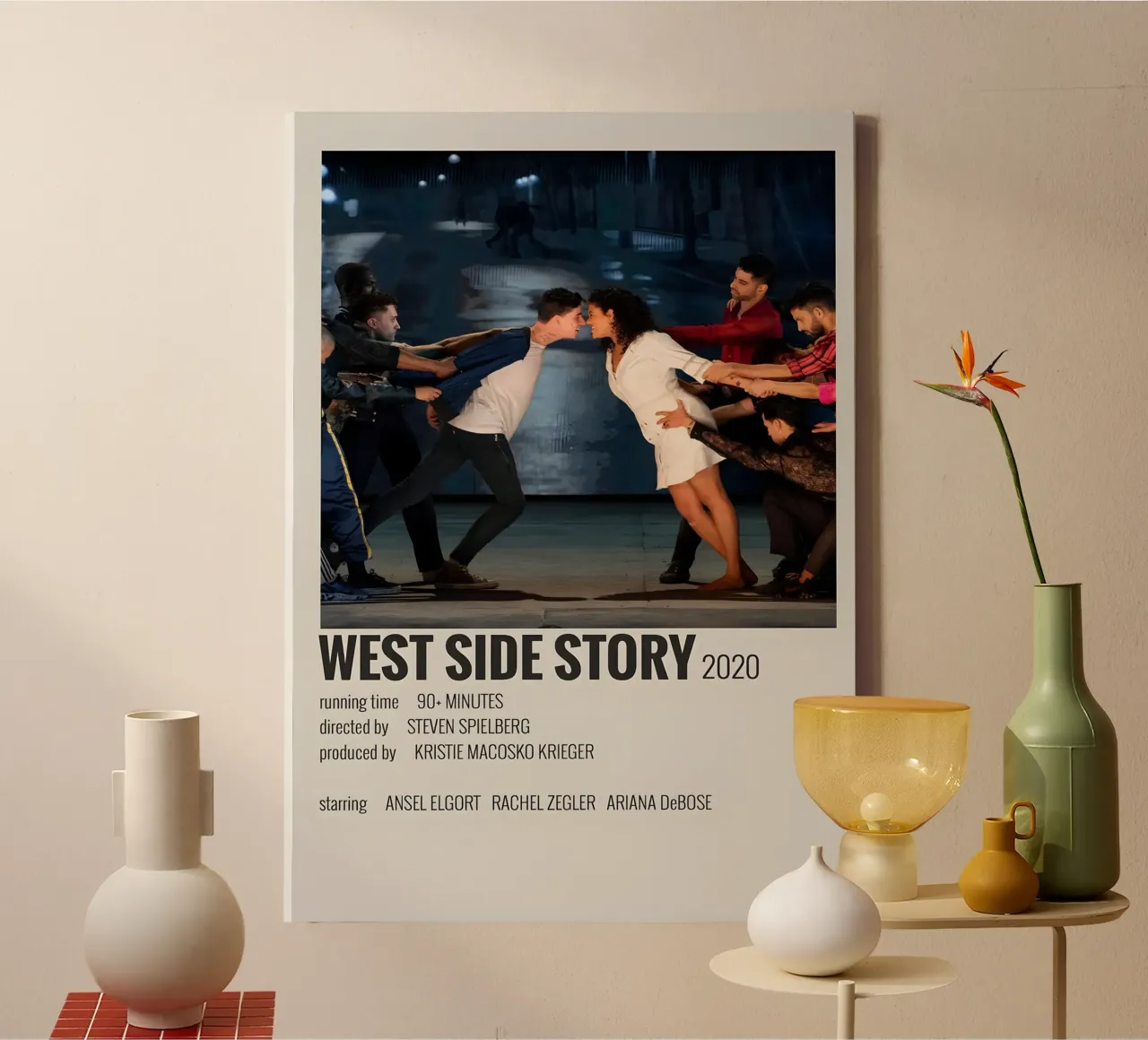 WEST SIDE STORY 2020 canvas met Baklijst van MVFminimalist