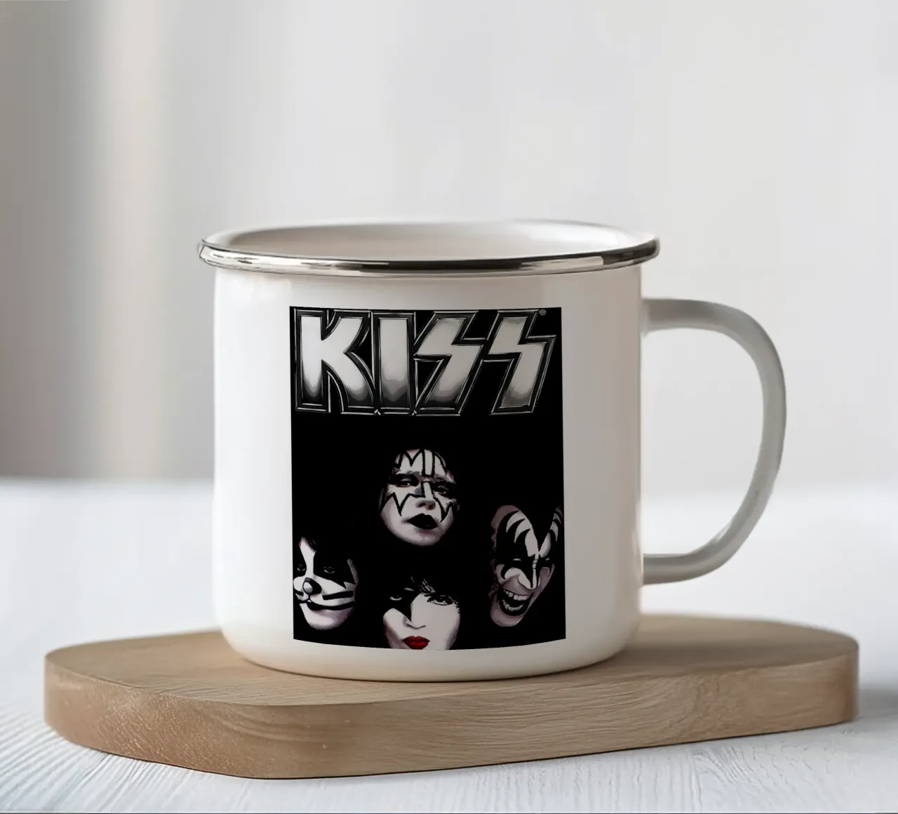 arte della banda del bacio tazza in smalto da vanhesling