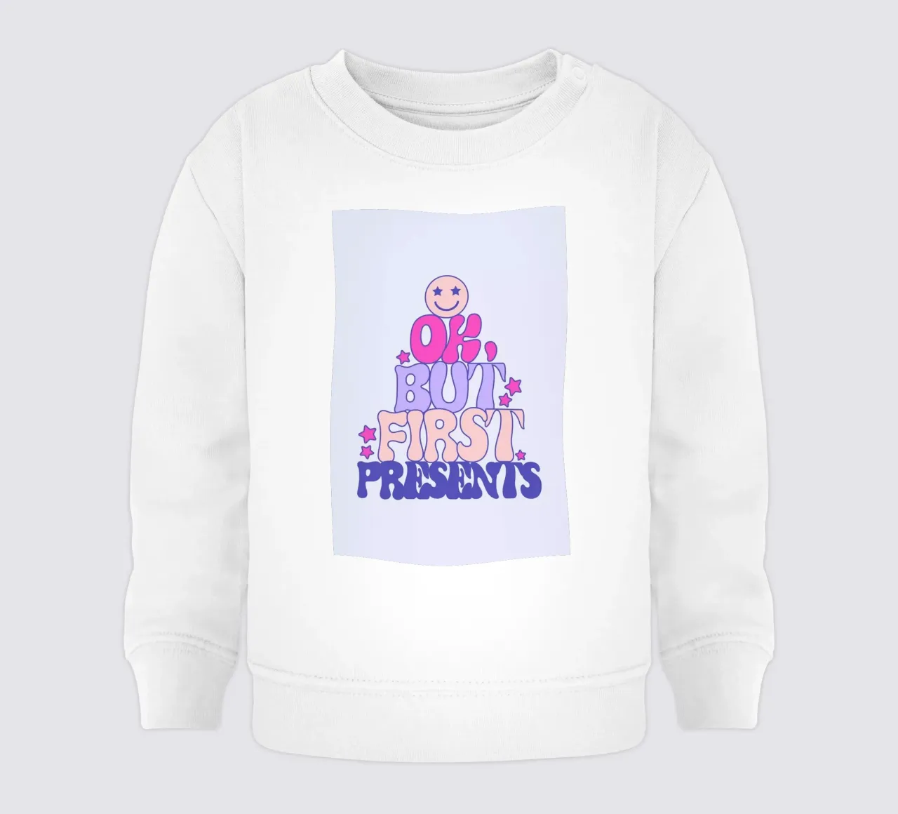Ok But First Presents 1 baby sweatshirt by cafelab