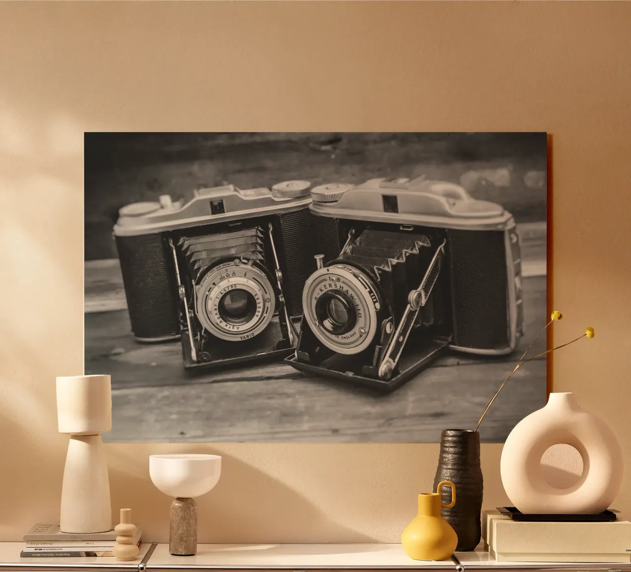 Two folding cameras plexiglass da Dave Hare Photography