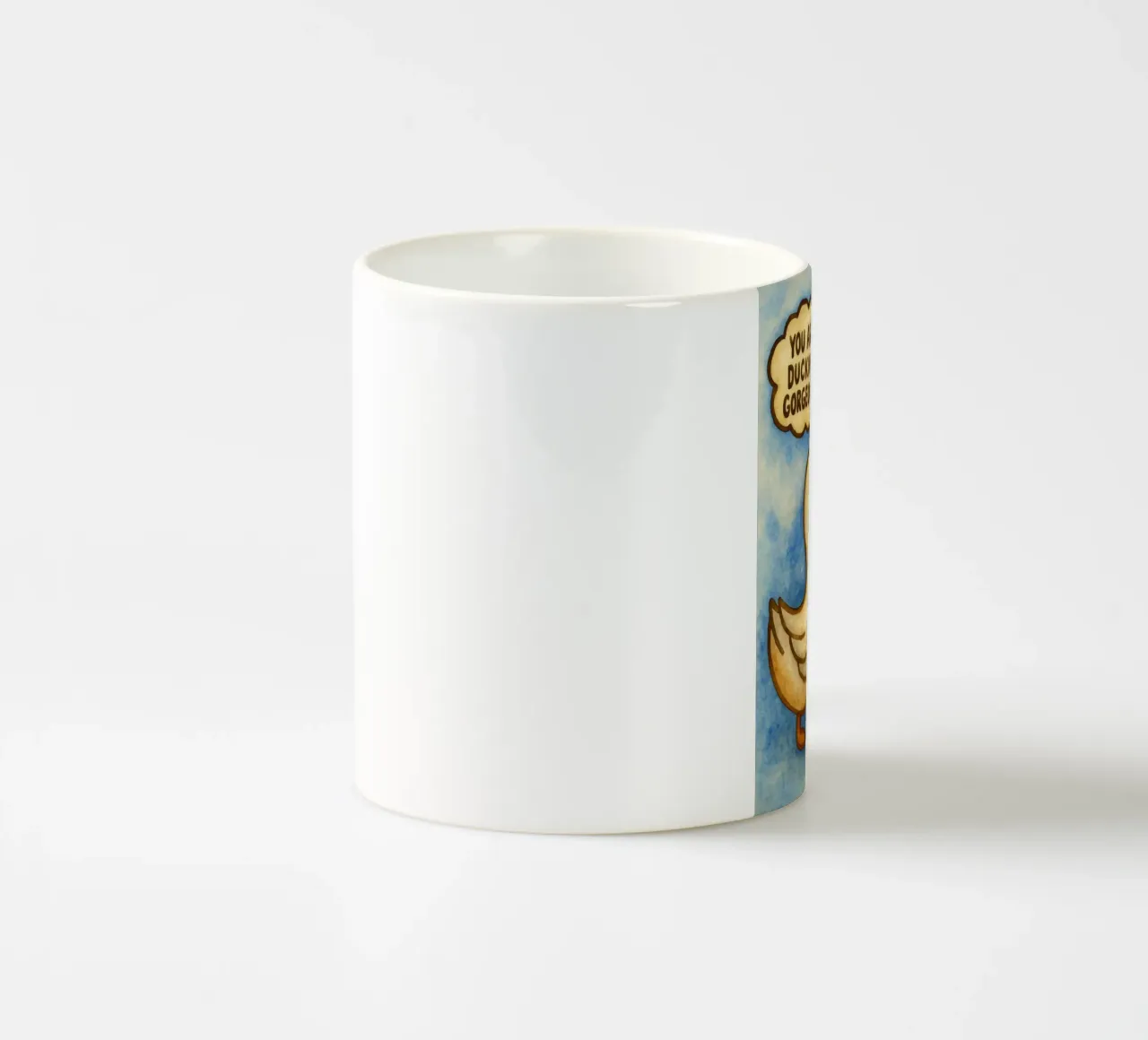 Divertente Anatra che si sta abbassando Splendido tazza in ceramica da onerules