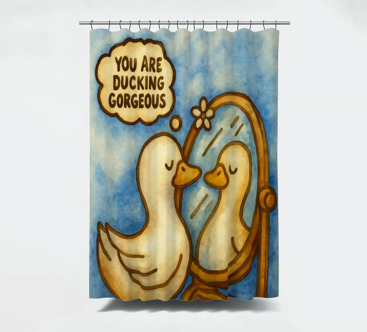Funny Duck You Are Ducking Gorgeous shower curtain by onerules