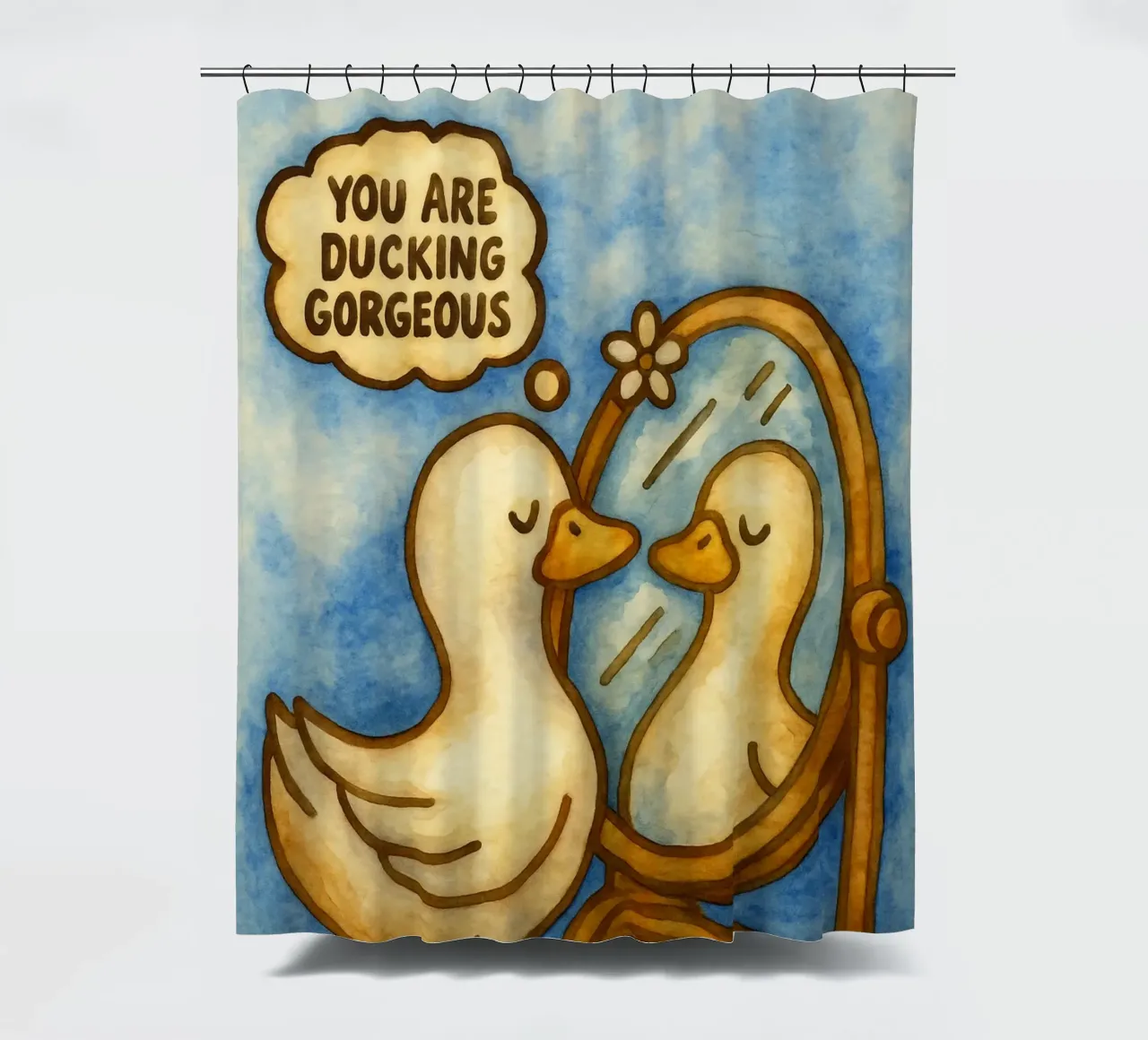 Funny Duck You Are Ducking Gorgeous shower curtain by onerules