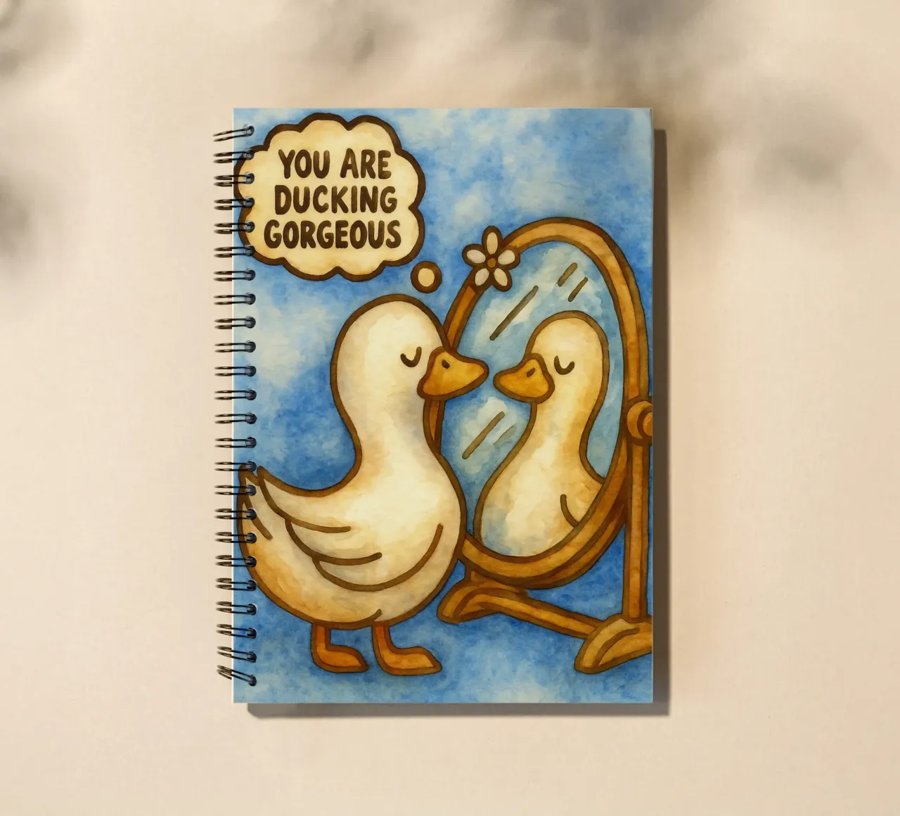 Funny Duck You Are Ducking Gorgeous spiral notebook by onerules