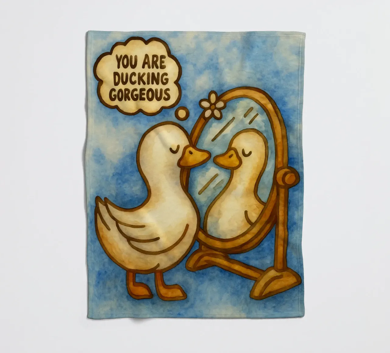 Funny Duck You Are Ducking Gorgeous (en anglais) plaid polaire de onerules