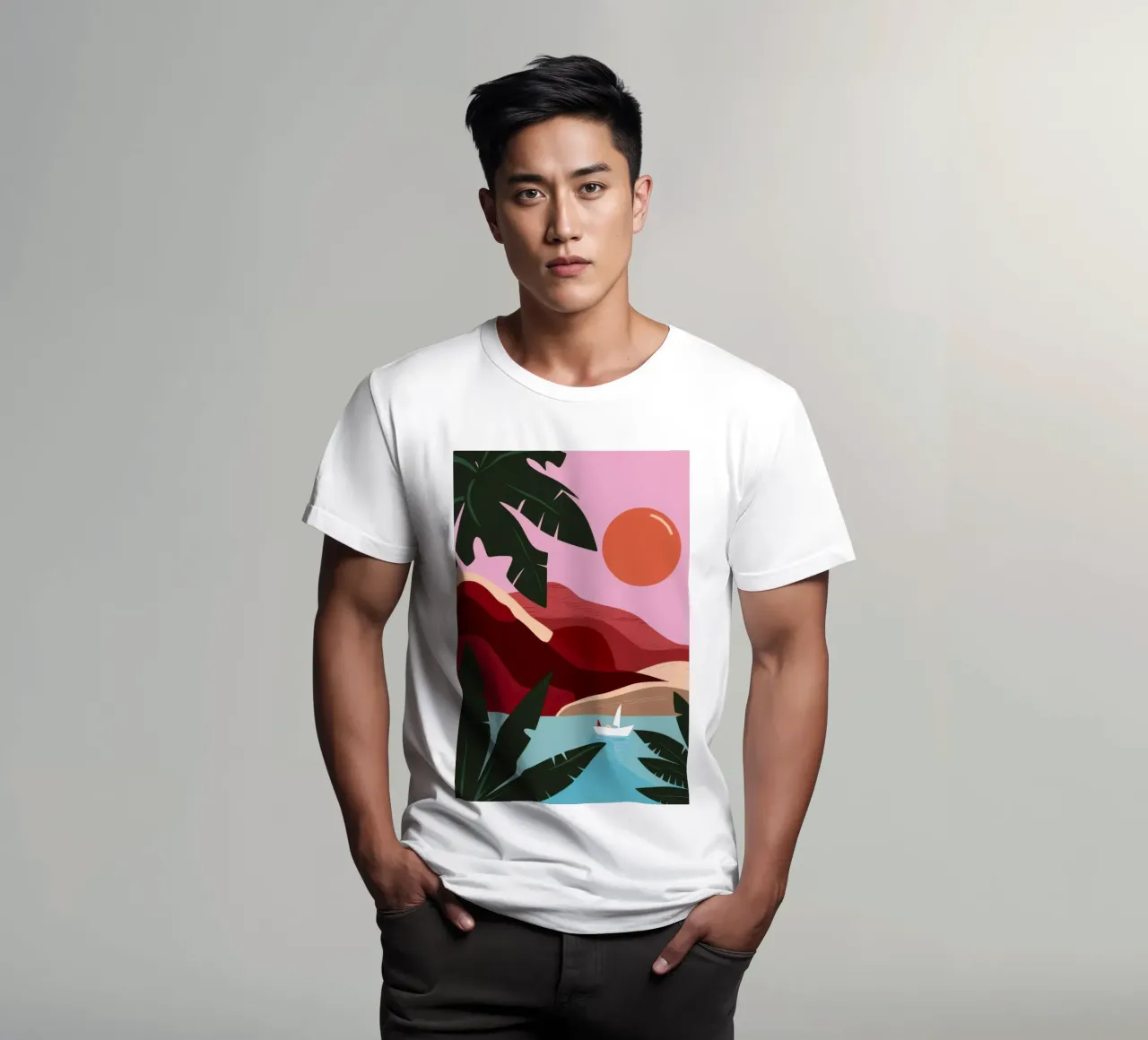 Lakeside Cliff Repose t-shirt by Pale Aura