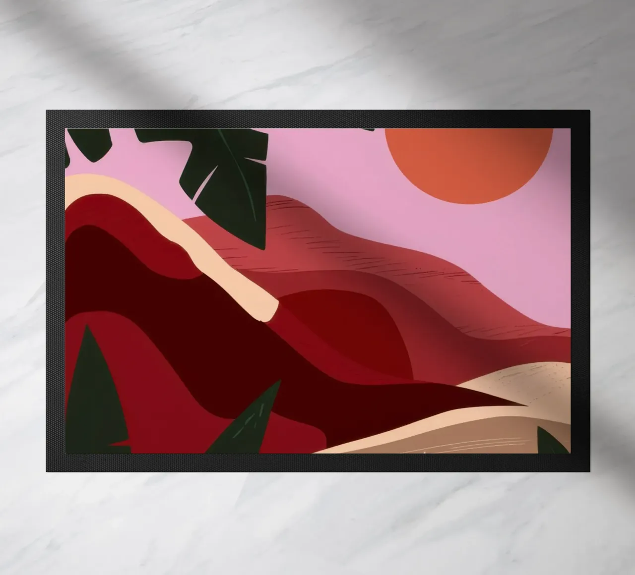 Lakeside Cliff Repose doormat by Pale Aura