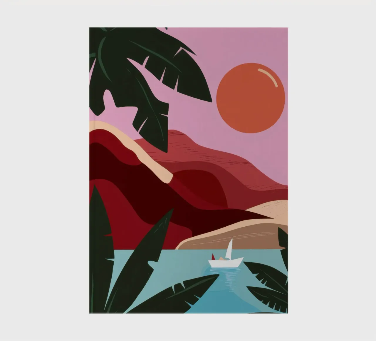 Lakeside Cliff Repose notebook by Pale Aura