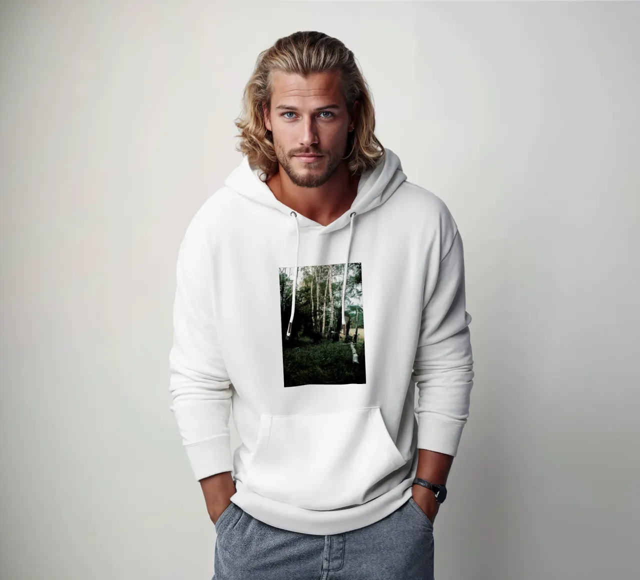 Forest Scene felpa con cappuccio da Sebastian Hilgetag