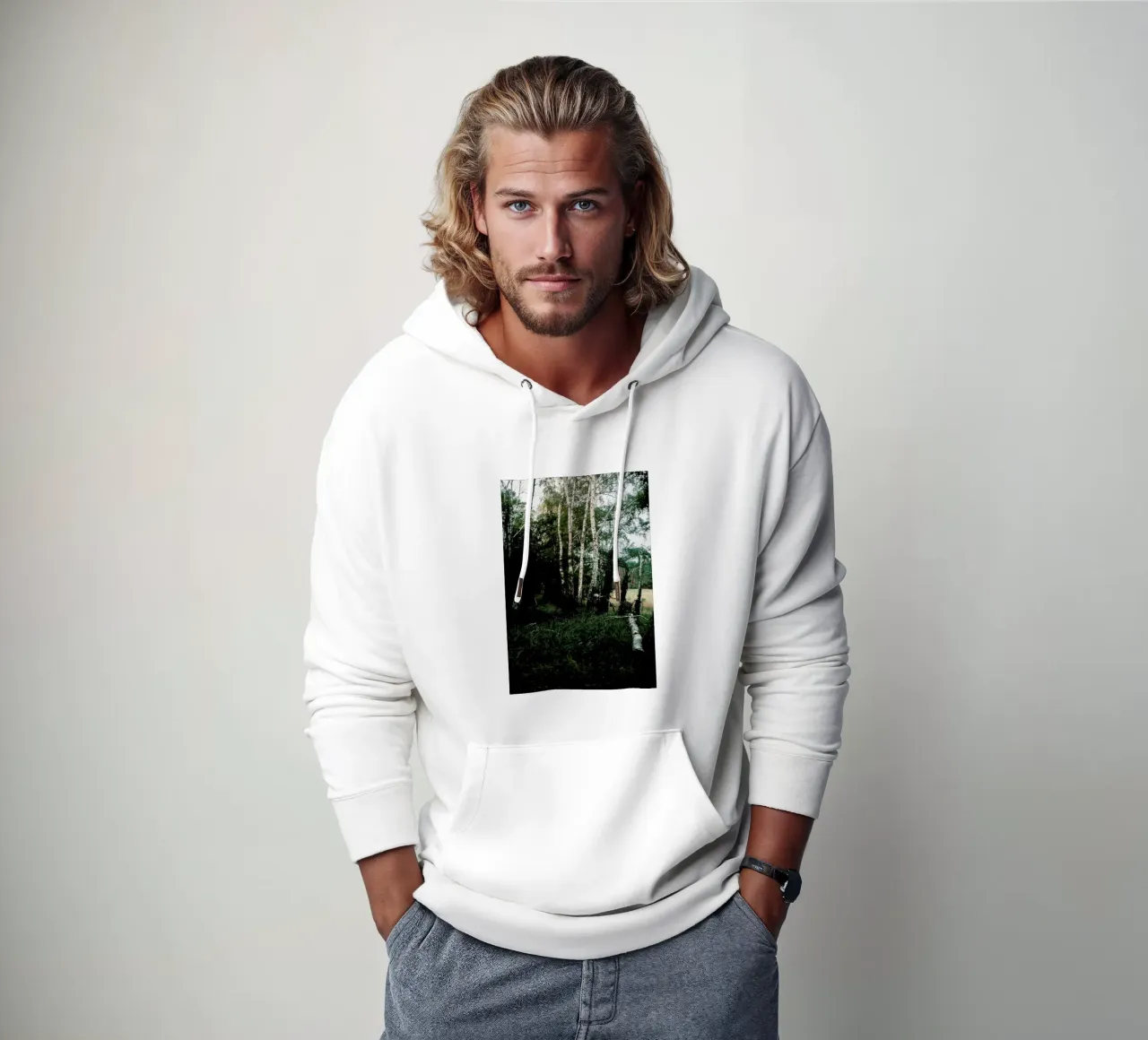 Forest Scene felpa con cappuccio da Sebastian Hilgetag