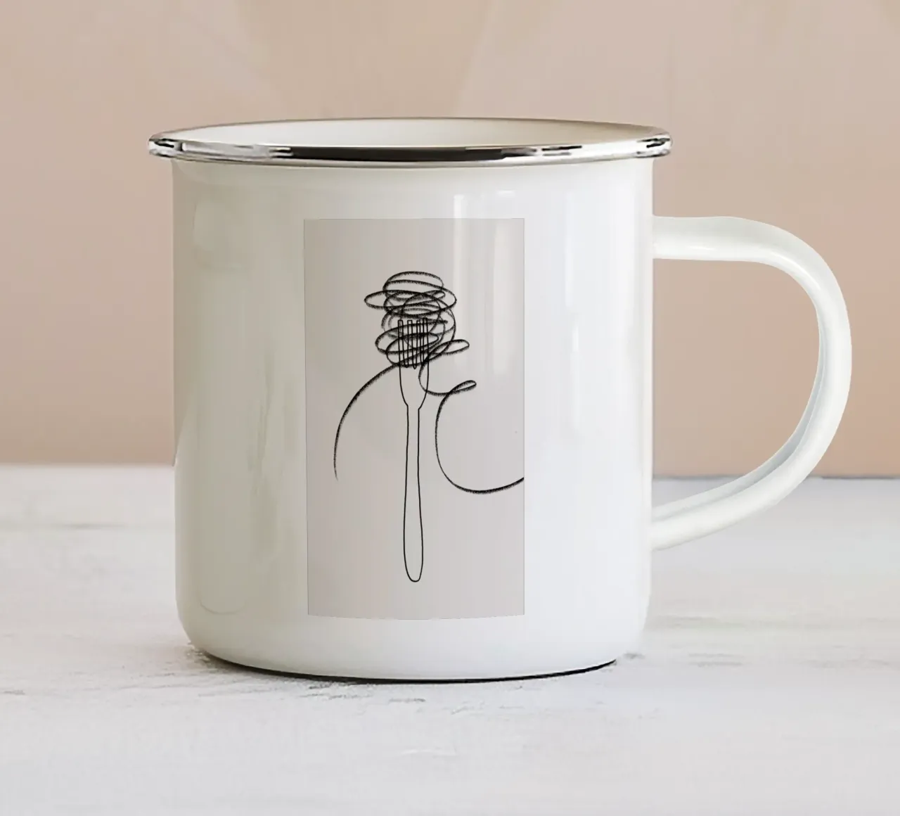 Pasta tazza in smalto da Pure