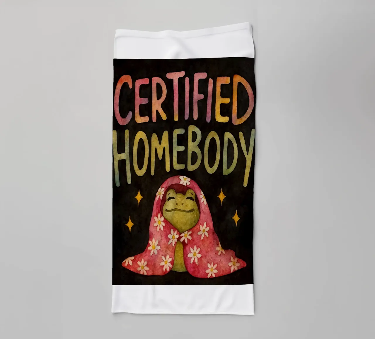 Funny Frog Certified Homebody towel by onerules