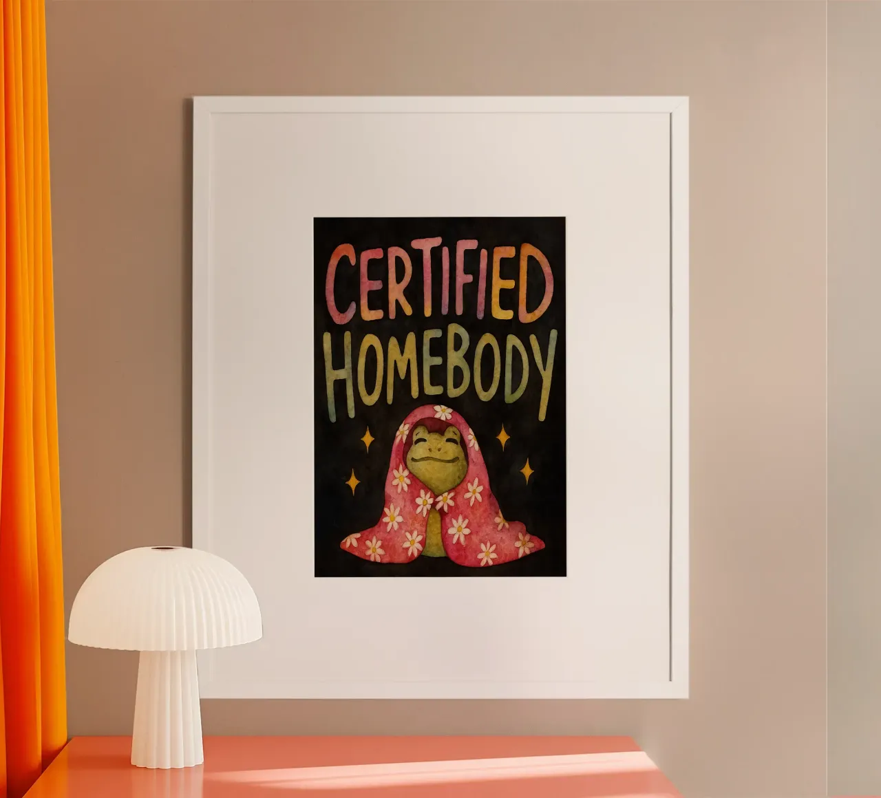 Rana divertente Casa certificata poster con telaio in alluminio da onerules