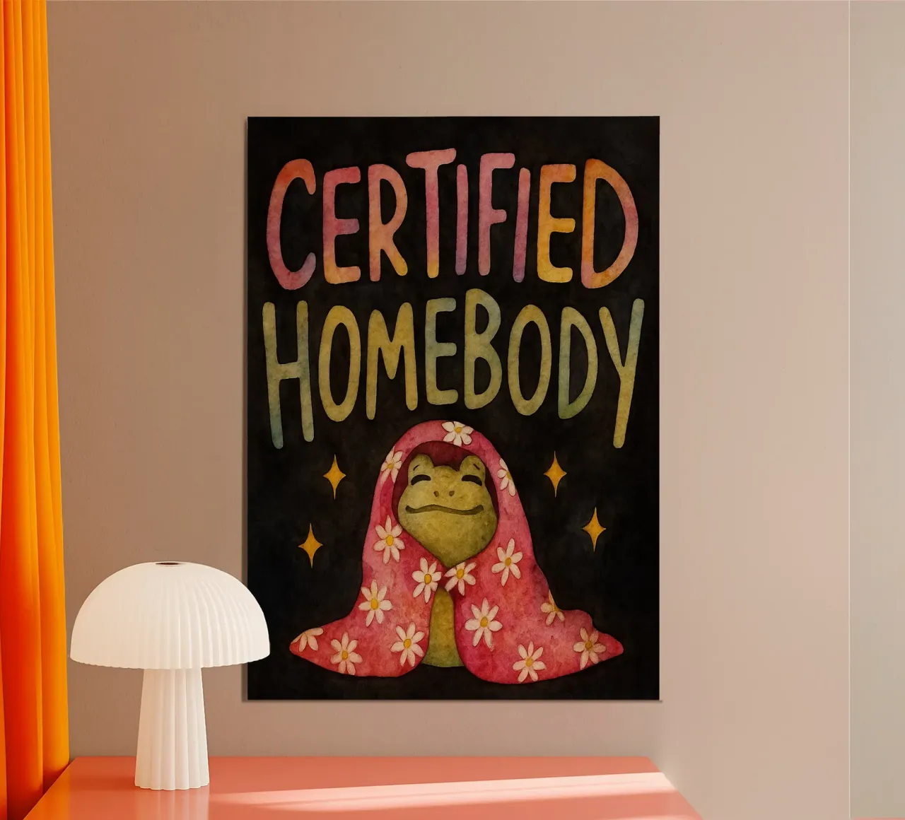 Rana divertente Casa certificata poster con telaio in alluminio da onerules