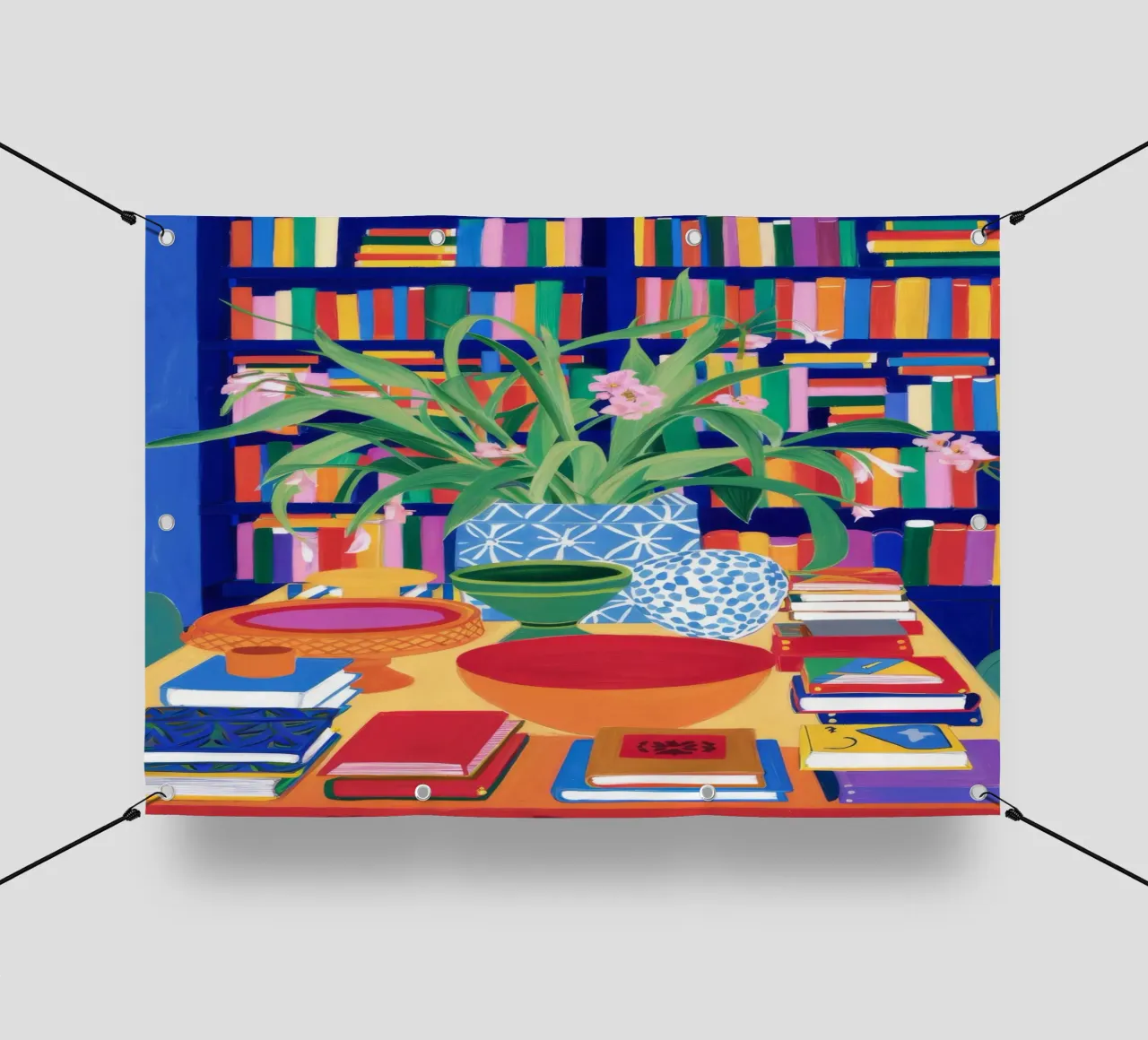 Bibliotheek Tafel Overvloed pvc-zeil van Haven Fantasy