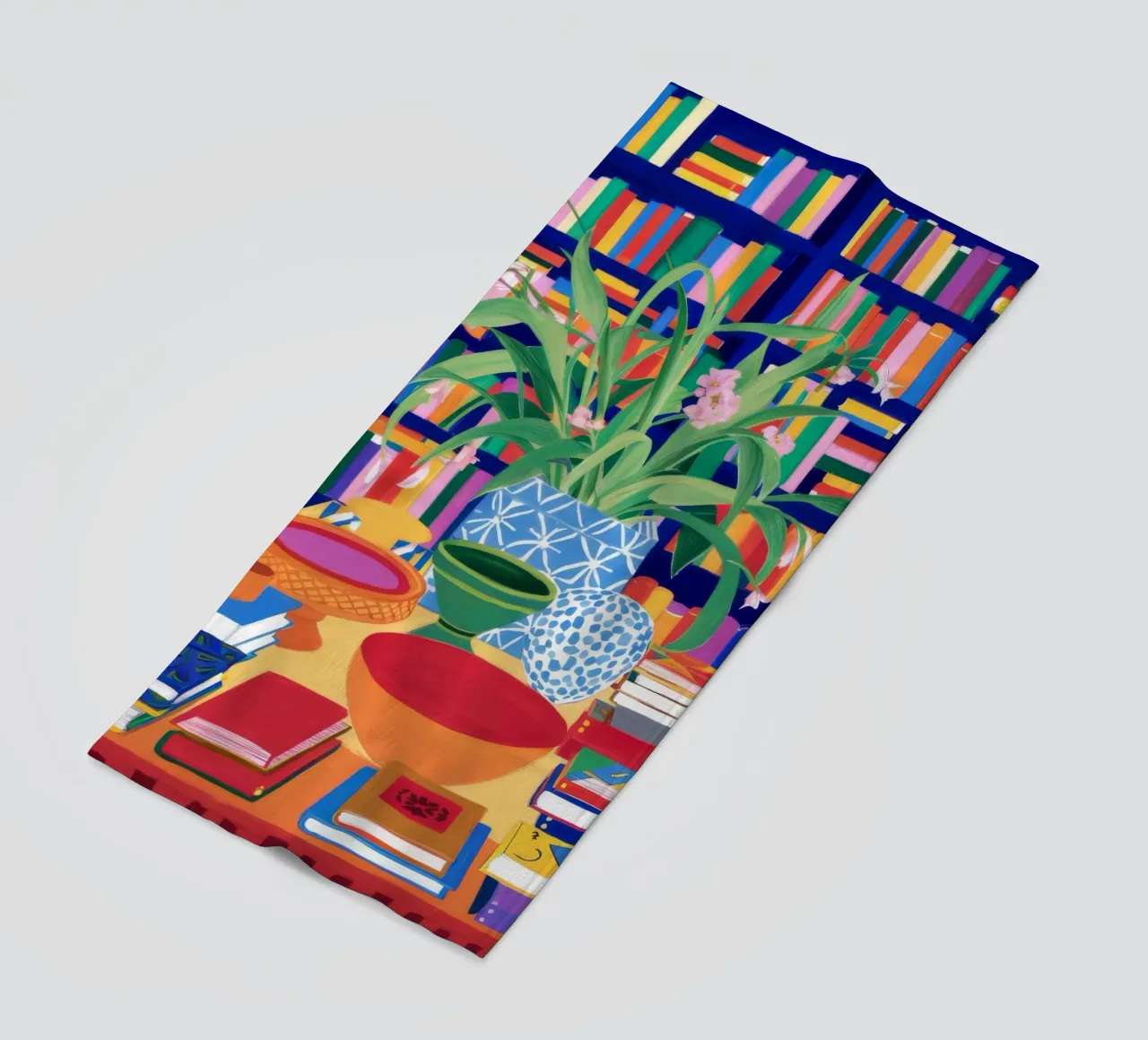 Library Table Abundance beach towel by Haven Fantasy