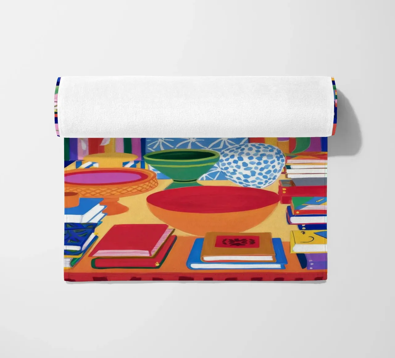 Library Table Abundance beach towel by Haven Fantasy