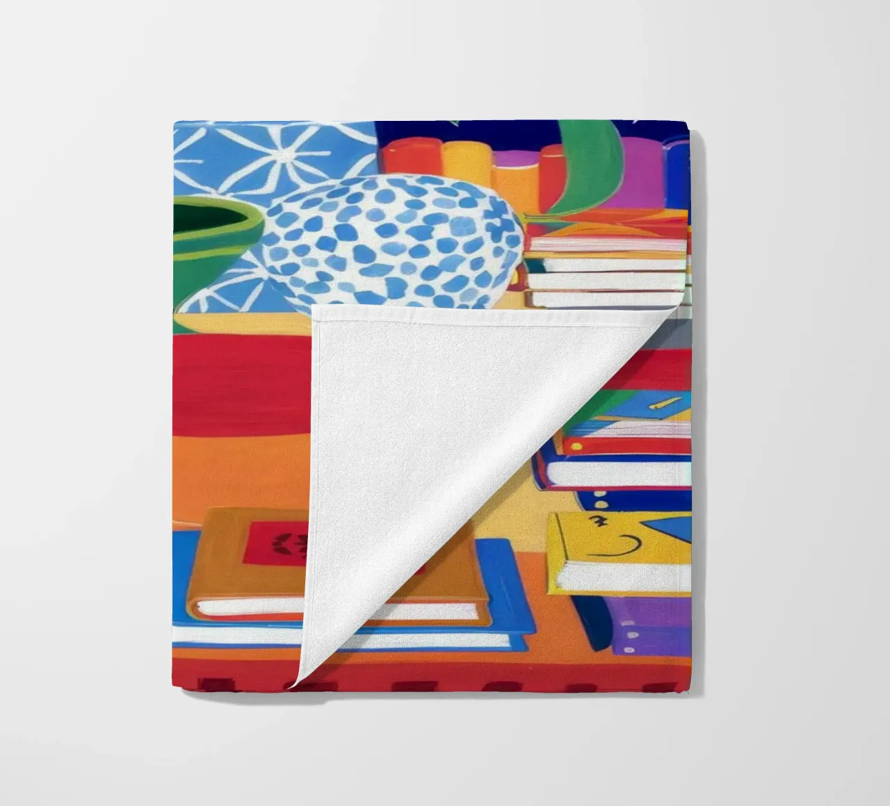 Library Table Abundance beach towel by Haven Fantasy