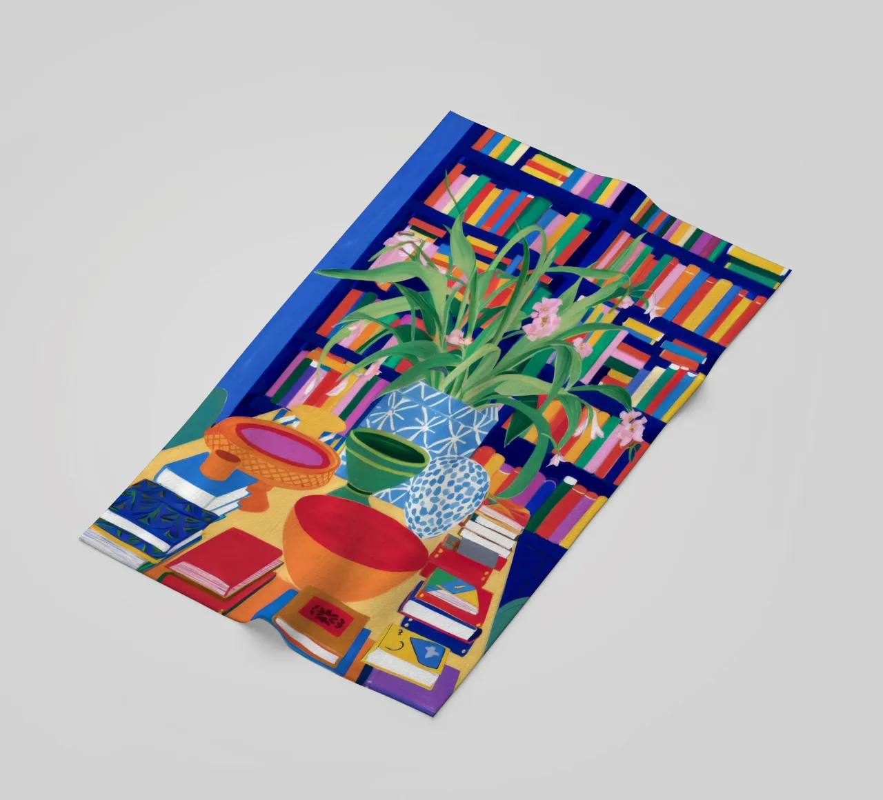 Library Table Abundance beach towel by Haven Fantasy