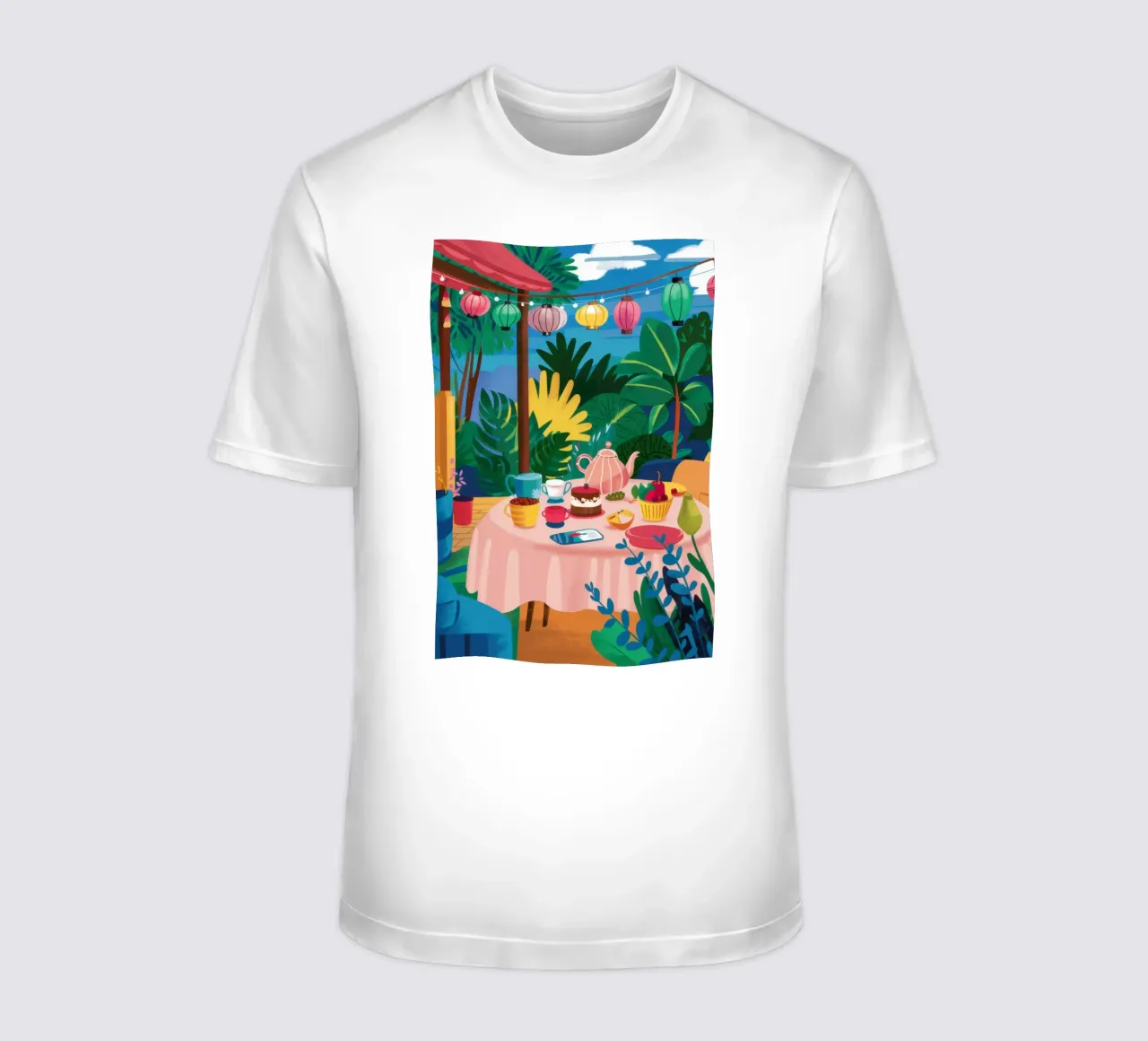 L'ora del tè in giardino t-shirt da Pale Aura
