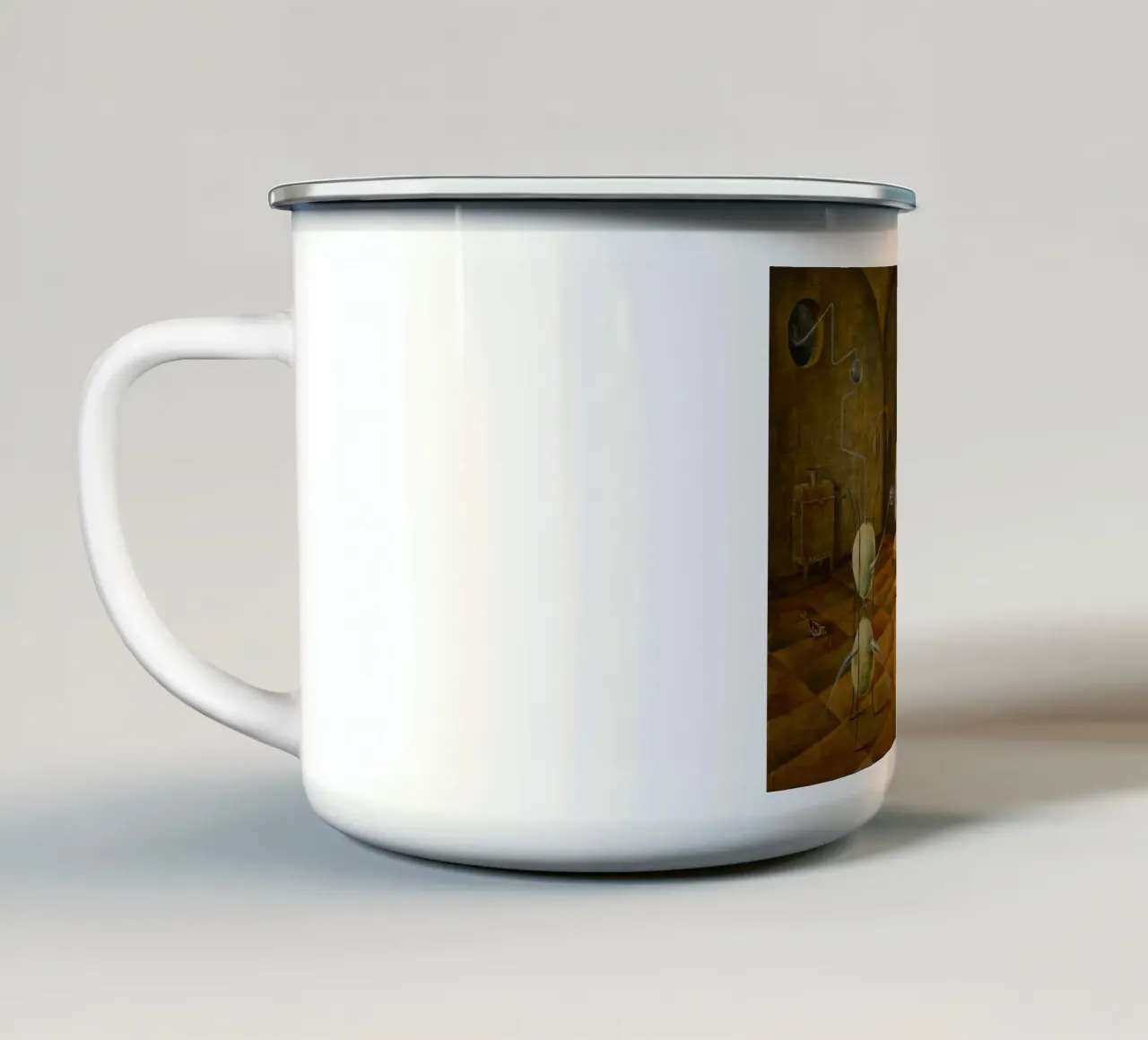 Creazione degli uccelli, 1957 tazza in smalto da Alexandra Sutton