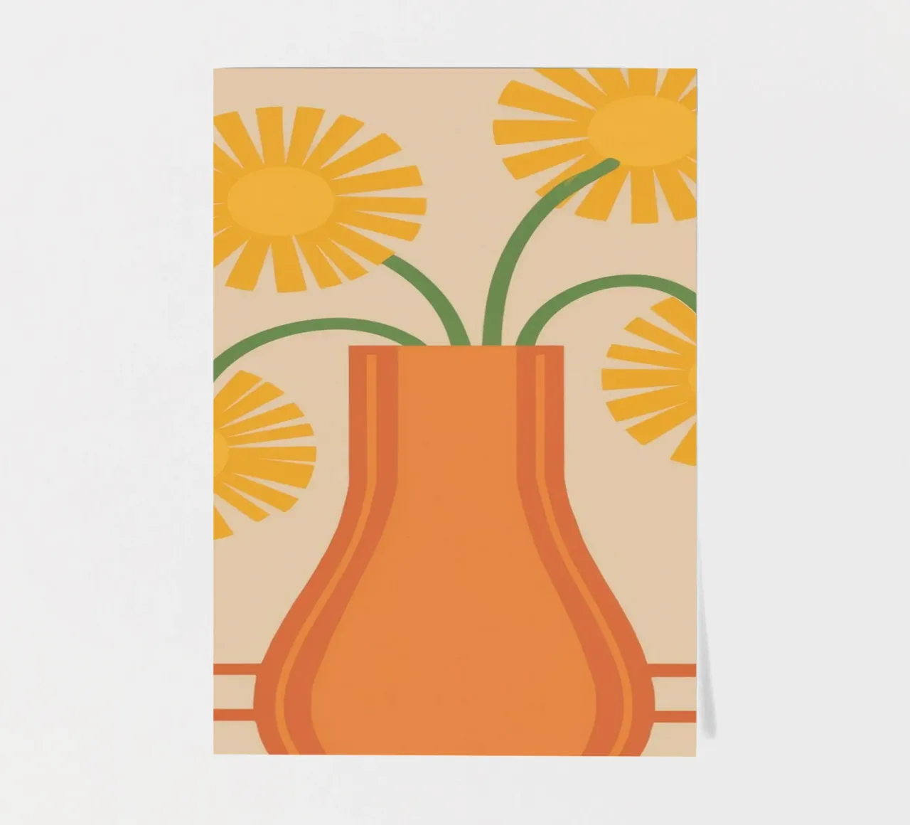 Orange Vase Daisies sticker sheet by Haven Fantasy