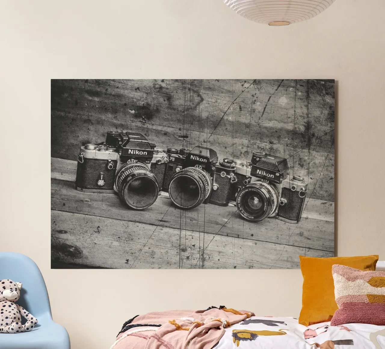 Three Nikon cameras alluminio dibond da Dave Hare Photography