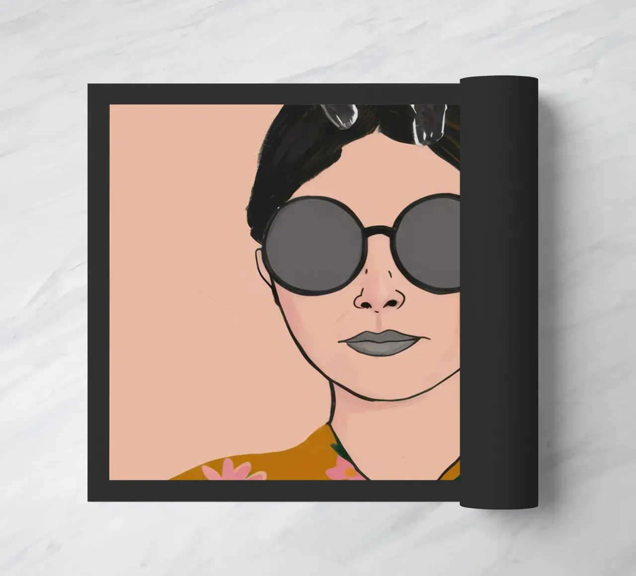 Feline Hat Chic doormat by Haven Fantasy