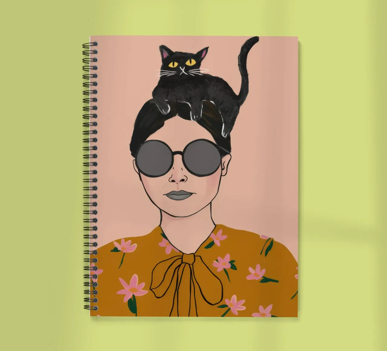Sombrero felino Chic cuaderno de espiral de Haven Fantasy