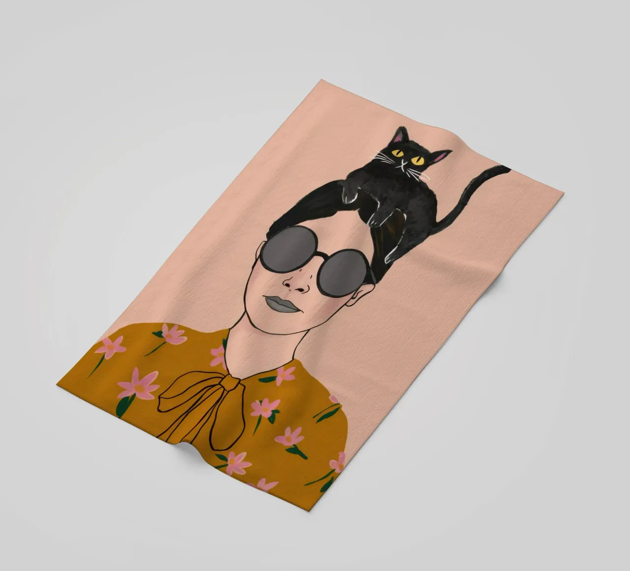 Cappello felino chic telo mare da Haven Fantasy