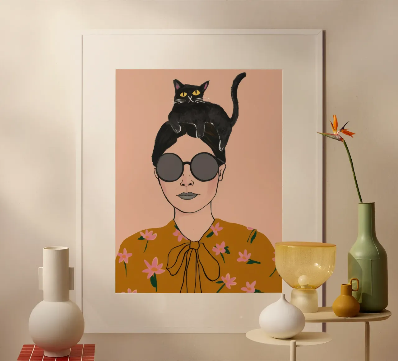 Feline Hat Chic poster da Haven Fantasy
