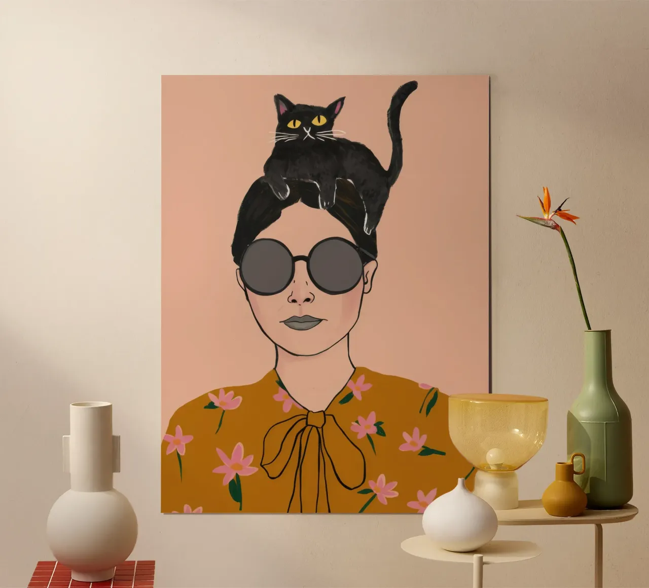 Feline Hat Chic poster by Haven Fantasy