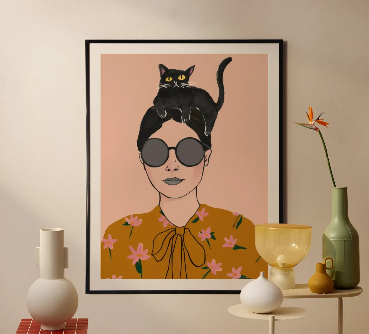 Feline Hat Chic poster by Haven Fantasy