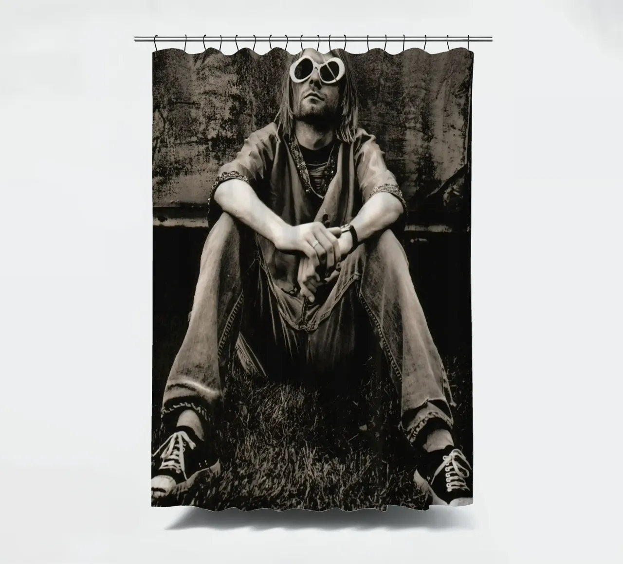Sunglasses Classic Kurt Cobain shower curtain by Has Fab