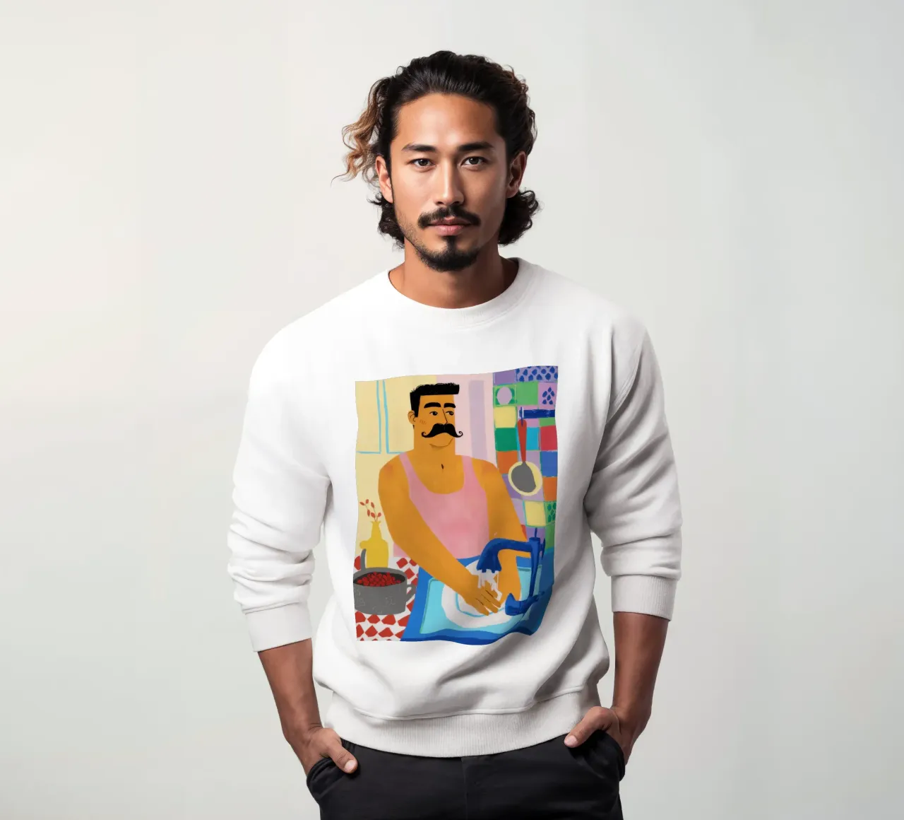 Mustache Pasta Maestro felpa da Pale Aura