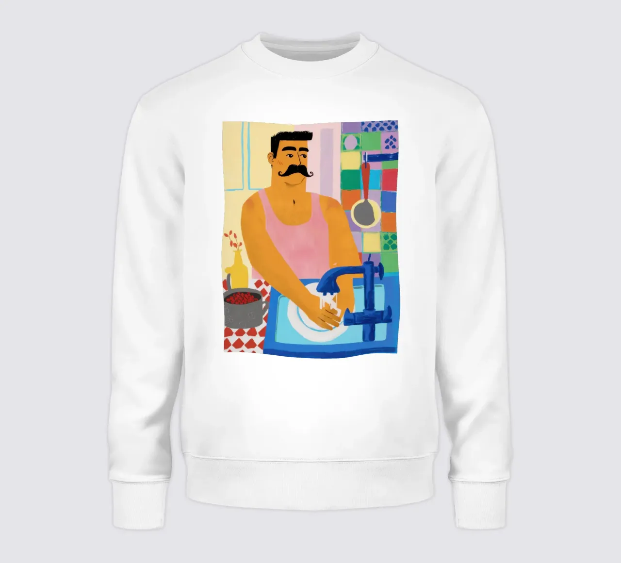 Mustache Pasta Maestro felpa da Pale Aura